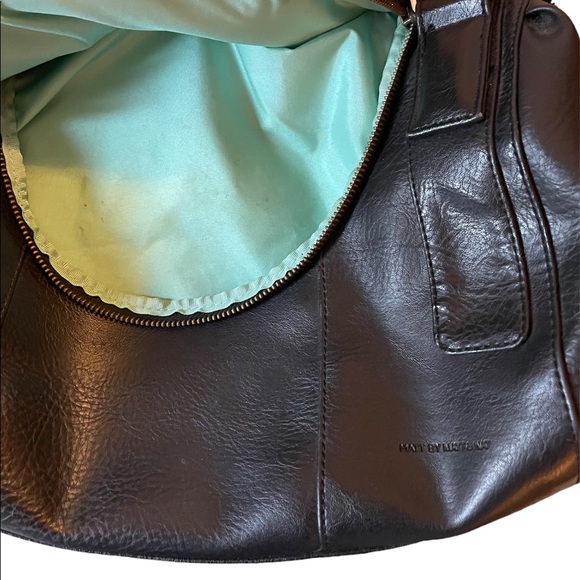 MATT By NAT & MATT Vegan Leather Shoulder Bag Black - Picture 3 of 4